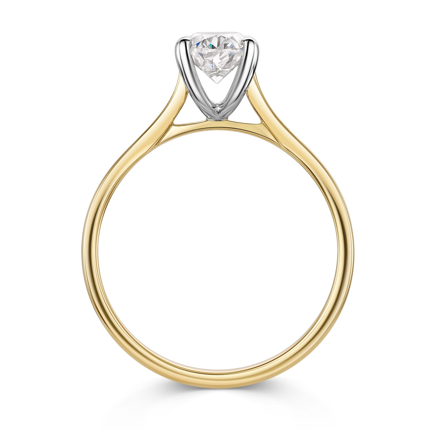 18ct Yellow Gold & Platinum Diamond Solitaire Ring 0.90ct variant Pursuit