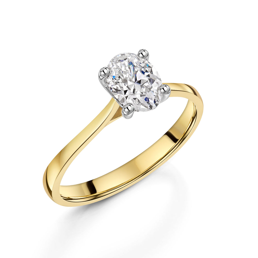 18ct Yellow Gold & Platinum Diamond Solitaire Ring 0.90ct variant Pursuit