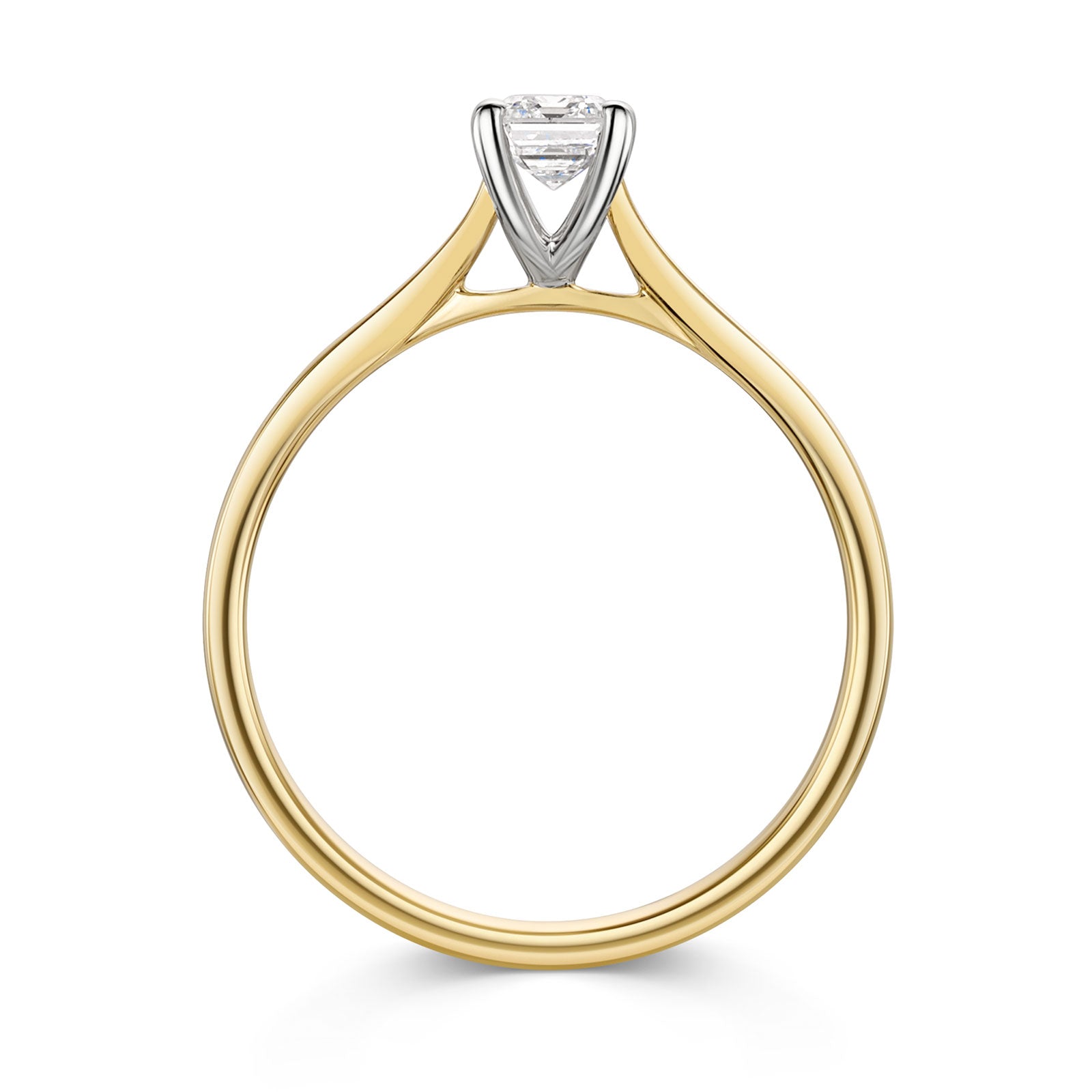 18ct Yellow Gold & Platinum Diamond Solitaire Ring 0.50ct variant Pursuit