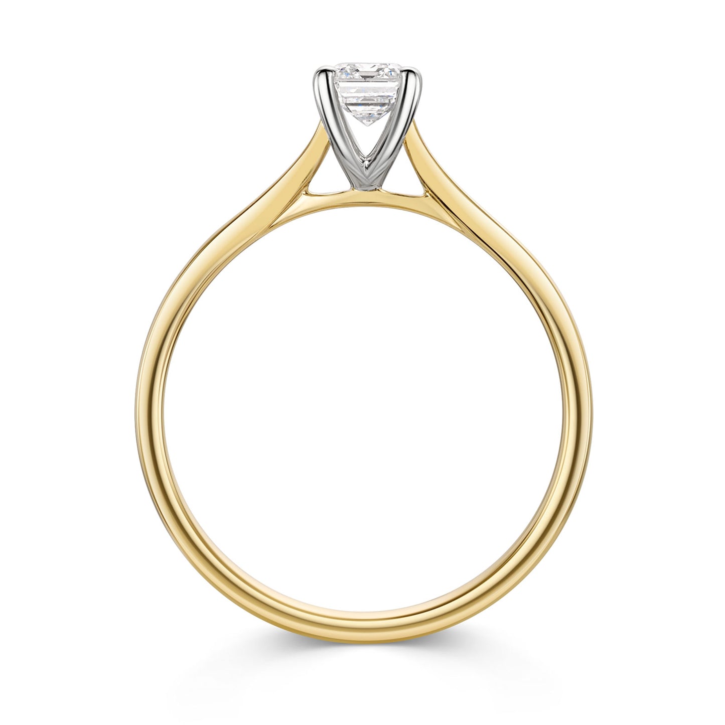 18ct Yellow Gold & Platinum Diamond Solitaire Ring 0.50ct variant Pursuit