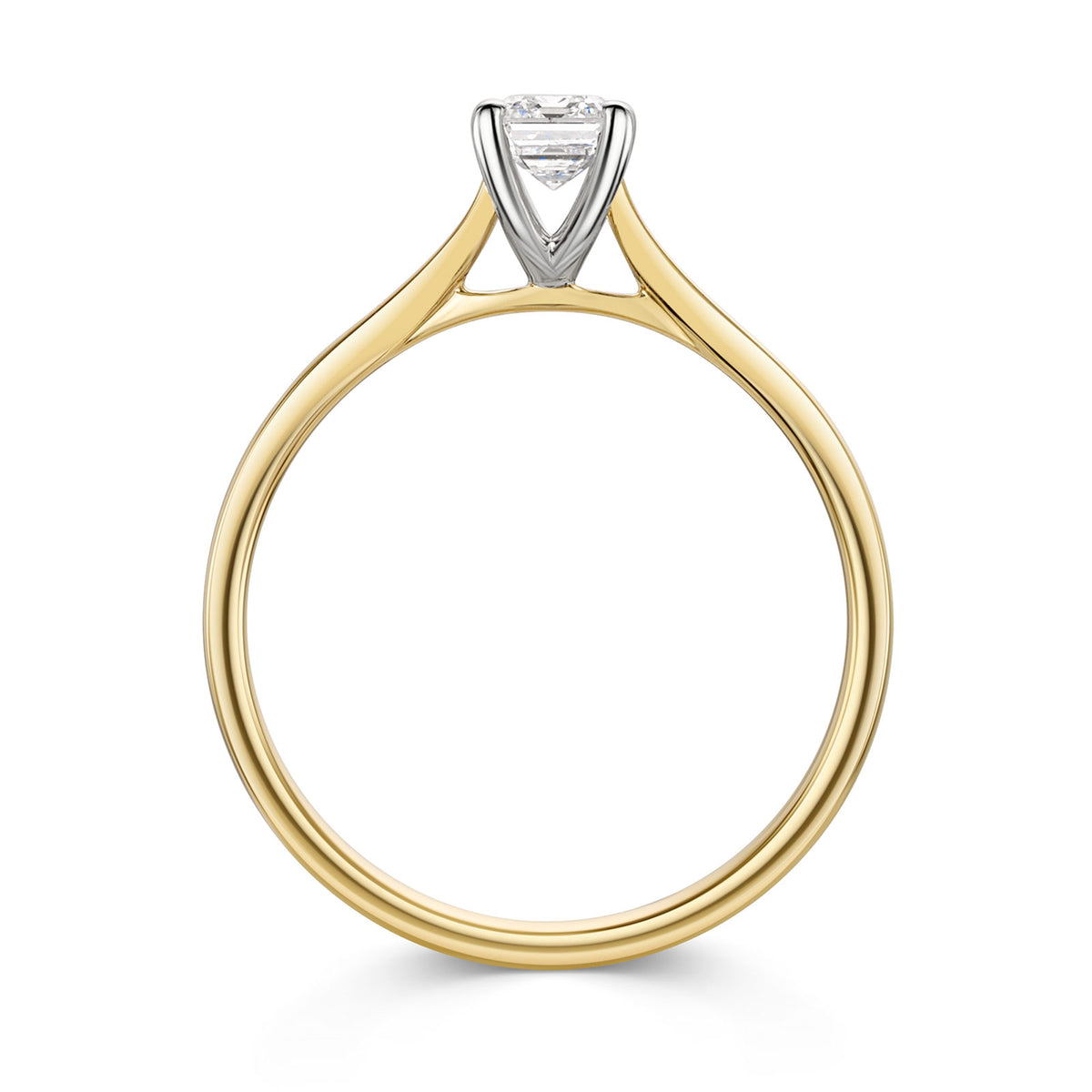 18ct Yellow Gold & Platinum Diamond Solitaire Ring 0.50ct variant Pursuit
