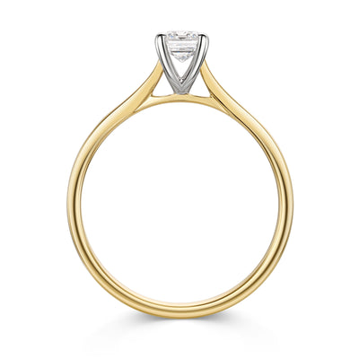 18ct Yellow Gold & Platinum Diamond Solitaire Ring 0.50ct variant Pursuit