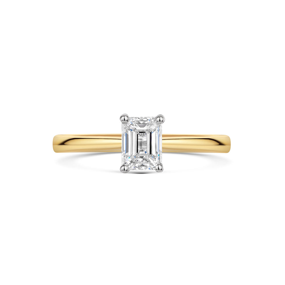 18ct Yellow Gold & Platinum Diamond Solitaire Ring 0.70ct variant Pursuit