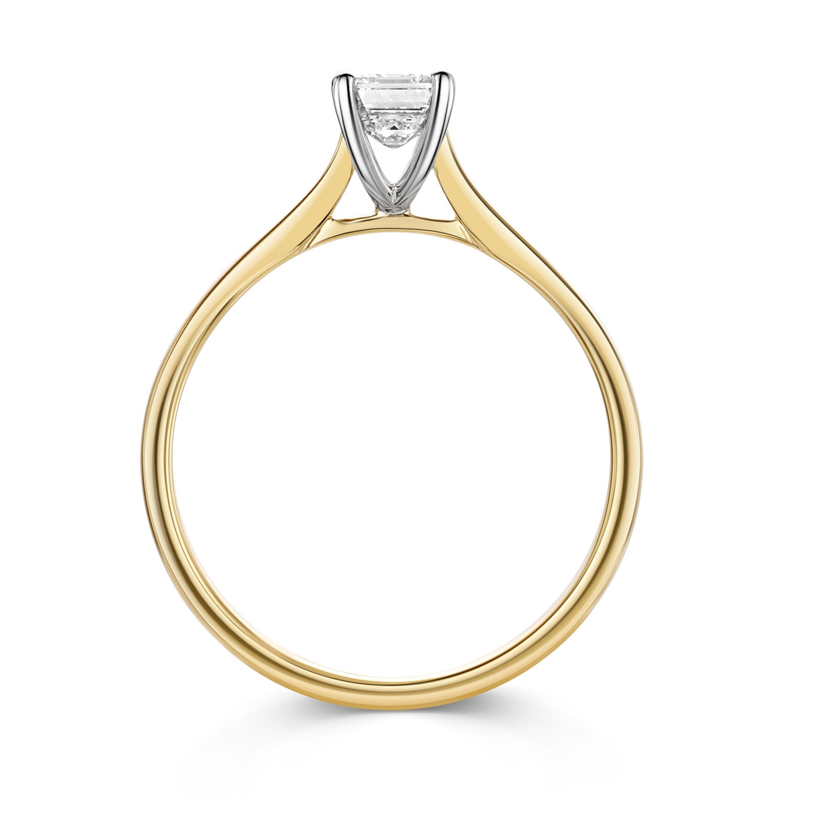 18ct Yellow Gold & Platinum Diamond Solitaire Ring 0.70ct variant Pursuit