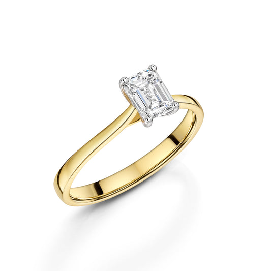 18ct Yellow Gold & Platinum Diamond Solitaire Ring 0.70ct variant Pursuit