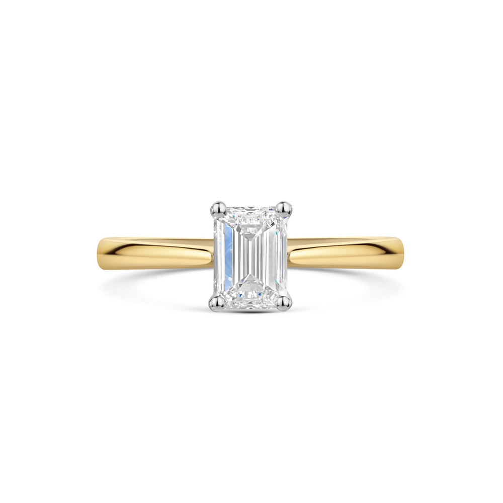 18ct Yellow Gold & Platinum Diamond Solitaire Ring 0.90ct variant Pursuit