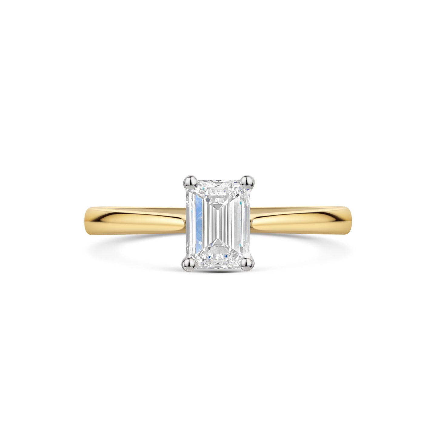 18ct Yellow Gold & Platinum Diamond Solitaire Ring 0.90ct variant Pursuit
