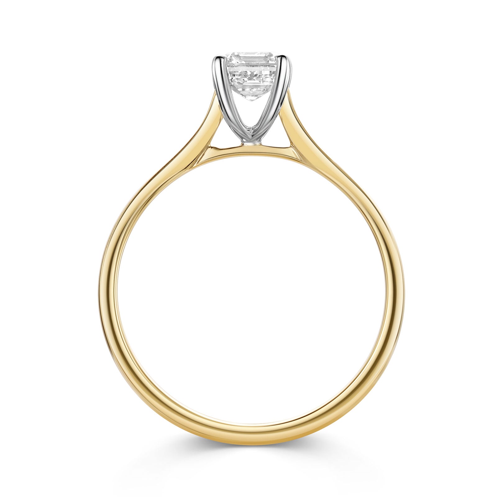 18ct Yellow Gold & Platinum Diamond Solitaire Ring 0.90ct variant Pursuit