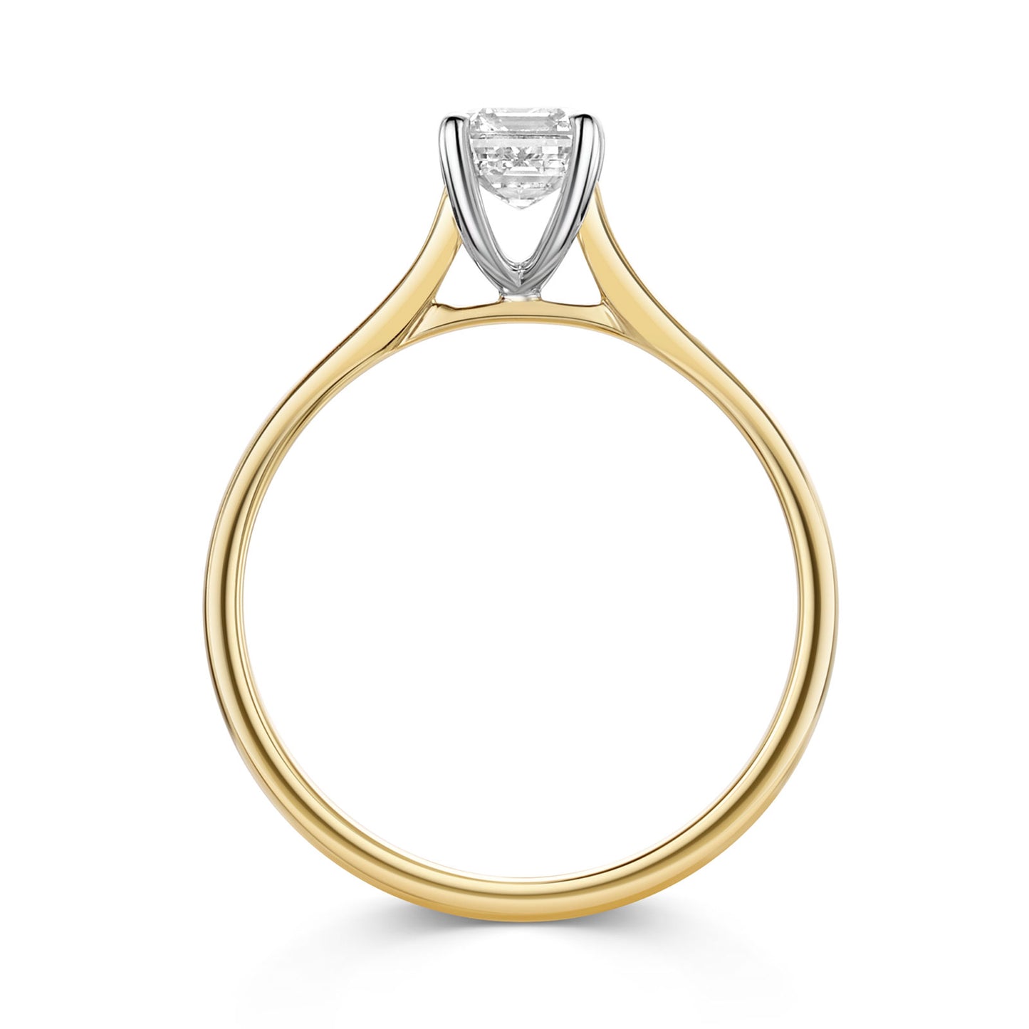 18ct Yellow Gold & Platinum Diamond Solitaire Ring 0.90ct variant Pursuit