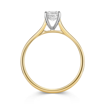 18ct Yellow Gold & Platinum Diamond Solitaire Ring 0.90ct variant Pursuit