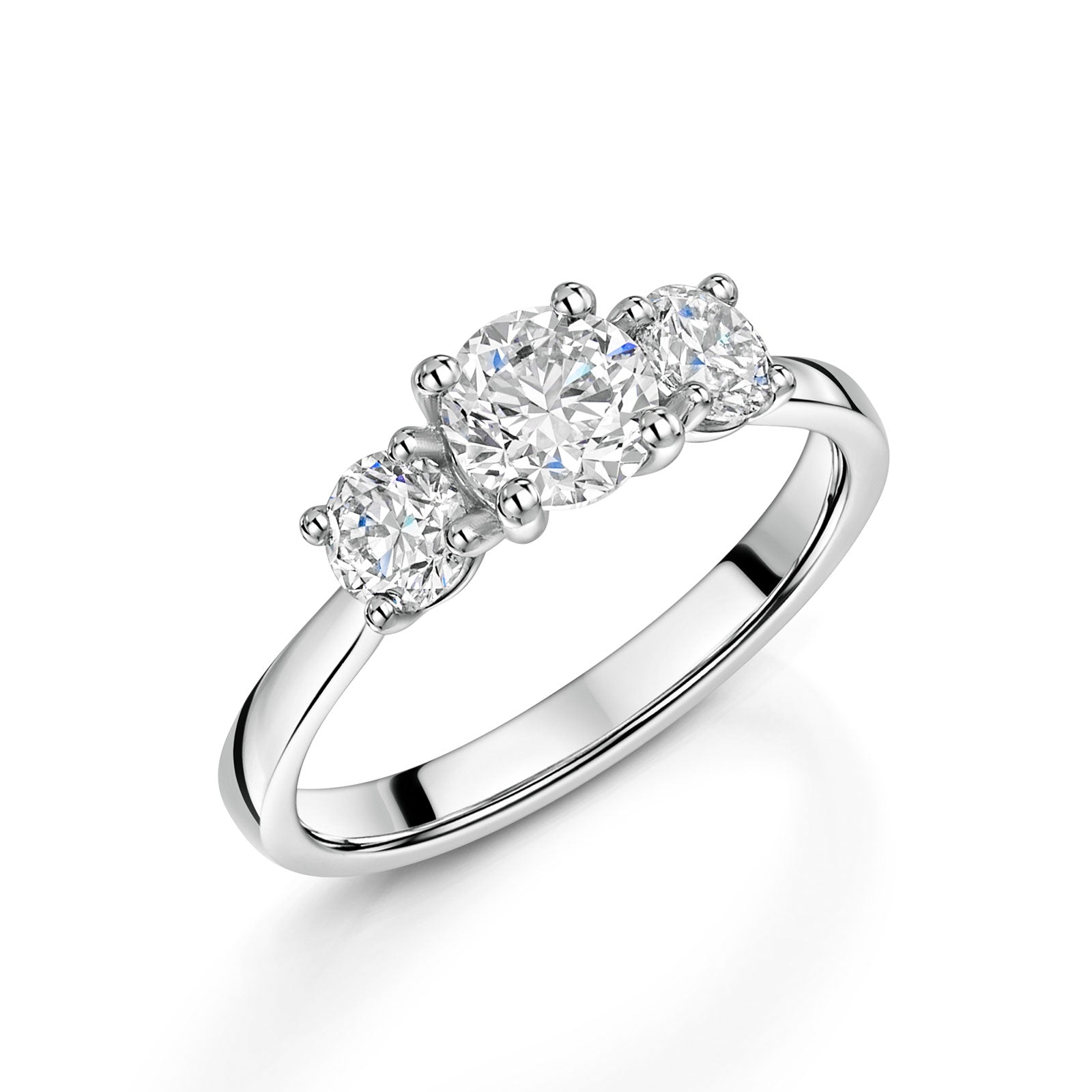 Platinum Diamond Trilogy Ring 1.20ct variant Pursuit