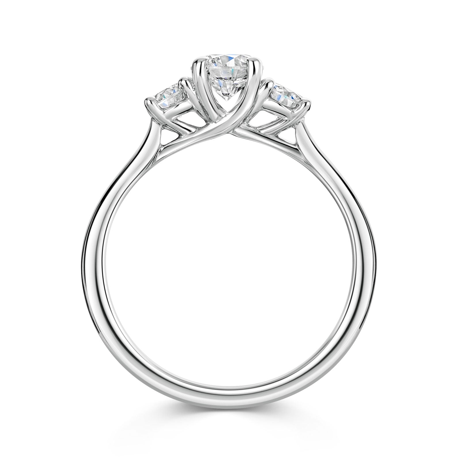 Platinum Diamond Trilogy Ring 0.80ct variant Pursuit