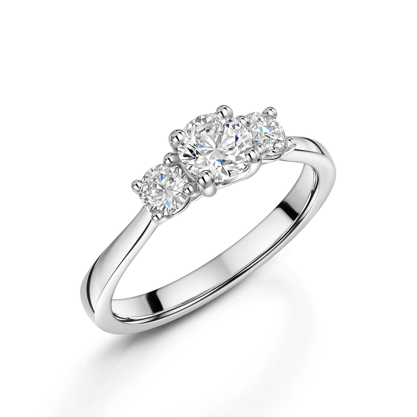 Platinum Diamond Trilogy Ring 0.80ct variant Pursuit