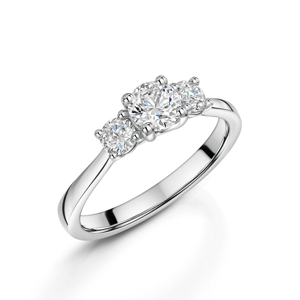 Platinum Diamond Trilogy Ring 0.80ct variant Pursuit