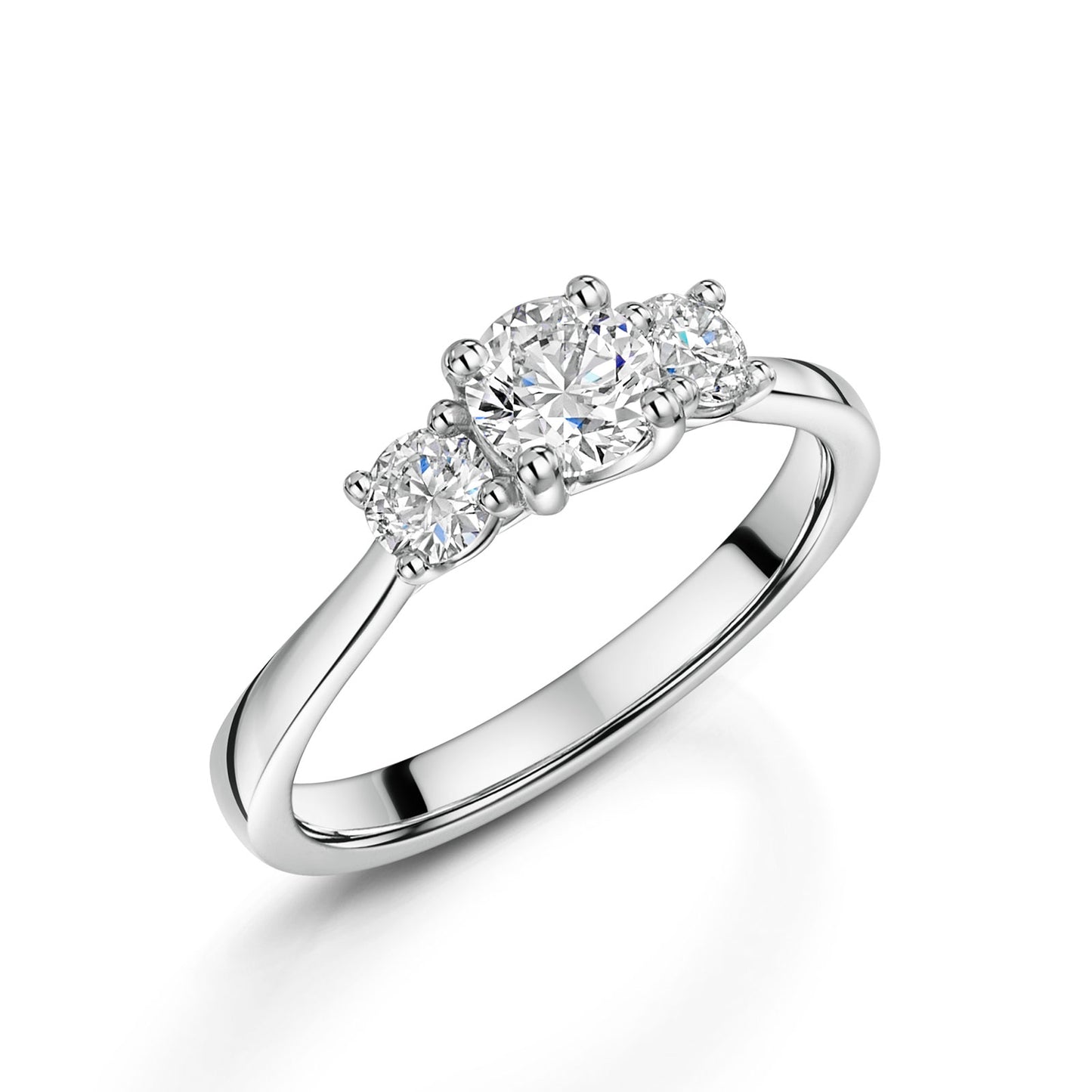 Platinum Diamond Trilogy Ring 0.80ct variant Pursuit