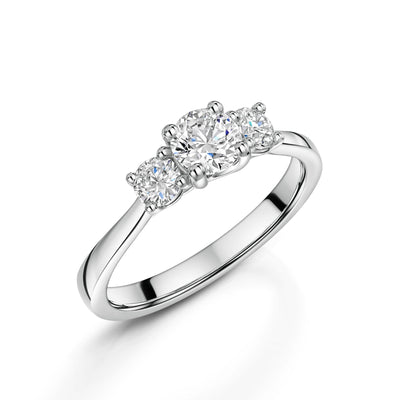 Platinum Diamond Trilogy Ring 0.80ct variant Pursuit