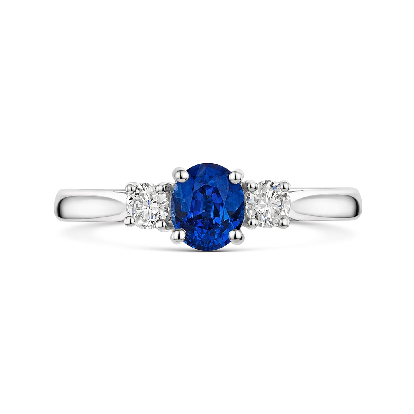 Platinum Sapphire & Diamond Trilogy Ring 1.00ct variant Pursuit