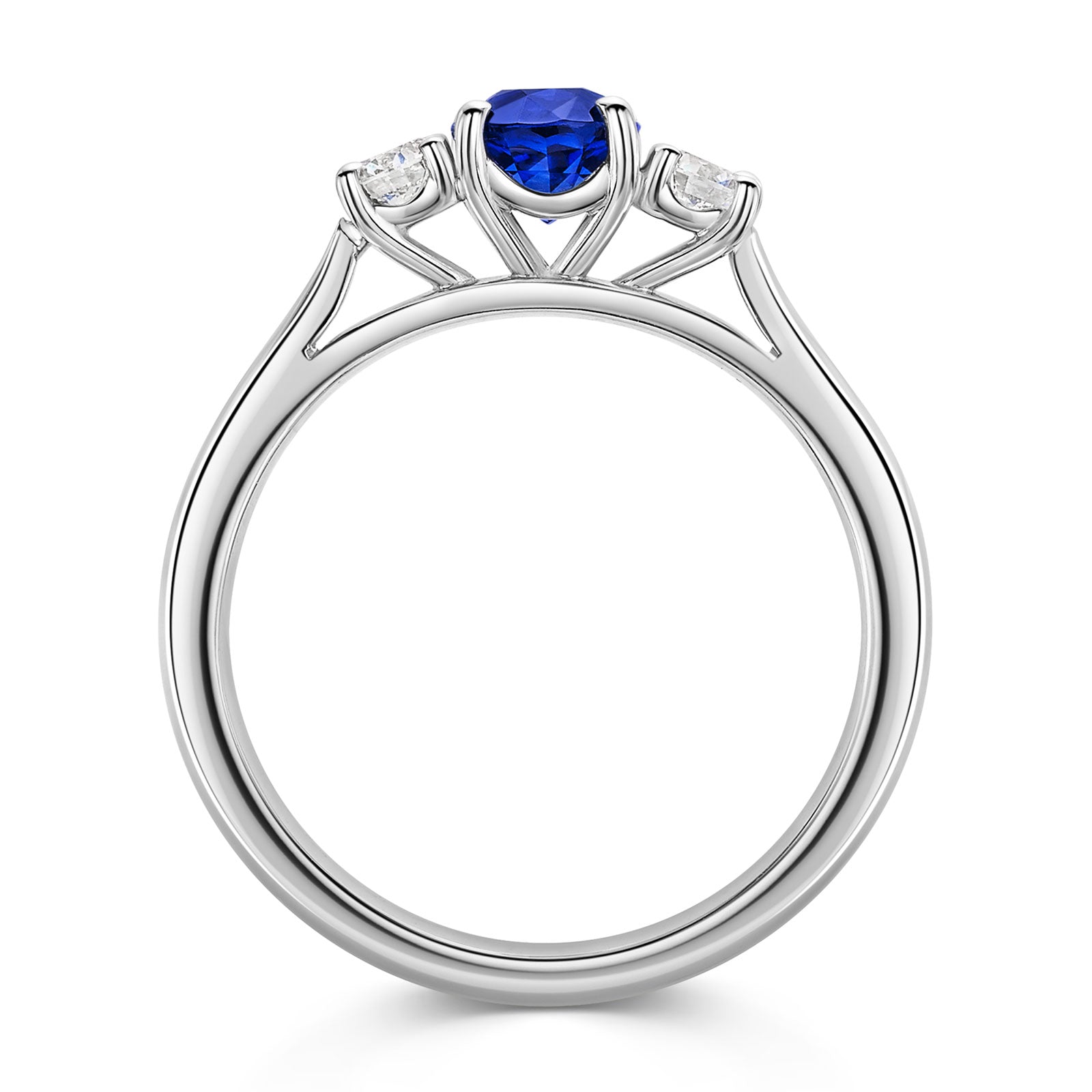 Platinum Sapphire & Diamond Trilogy Ring 1.00ct variant Pursuit