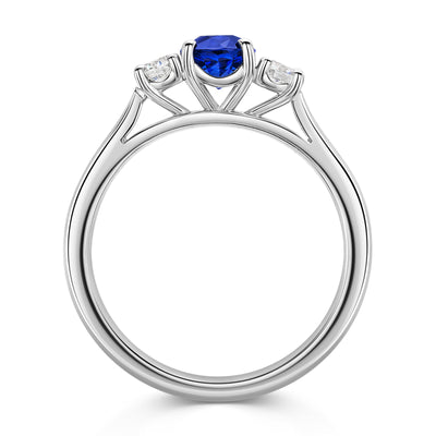 Platinum Sapphire & Diamond Trilogy Ring 1.00ct variant Pursuit