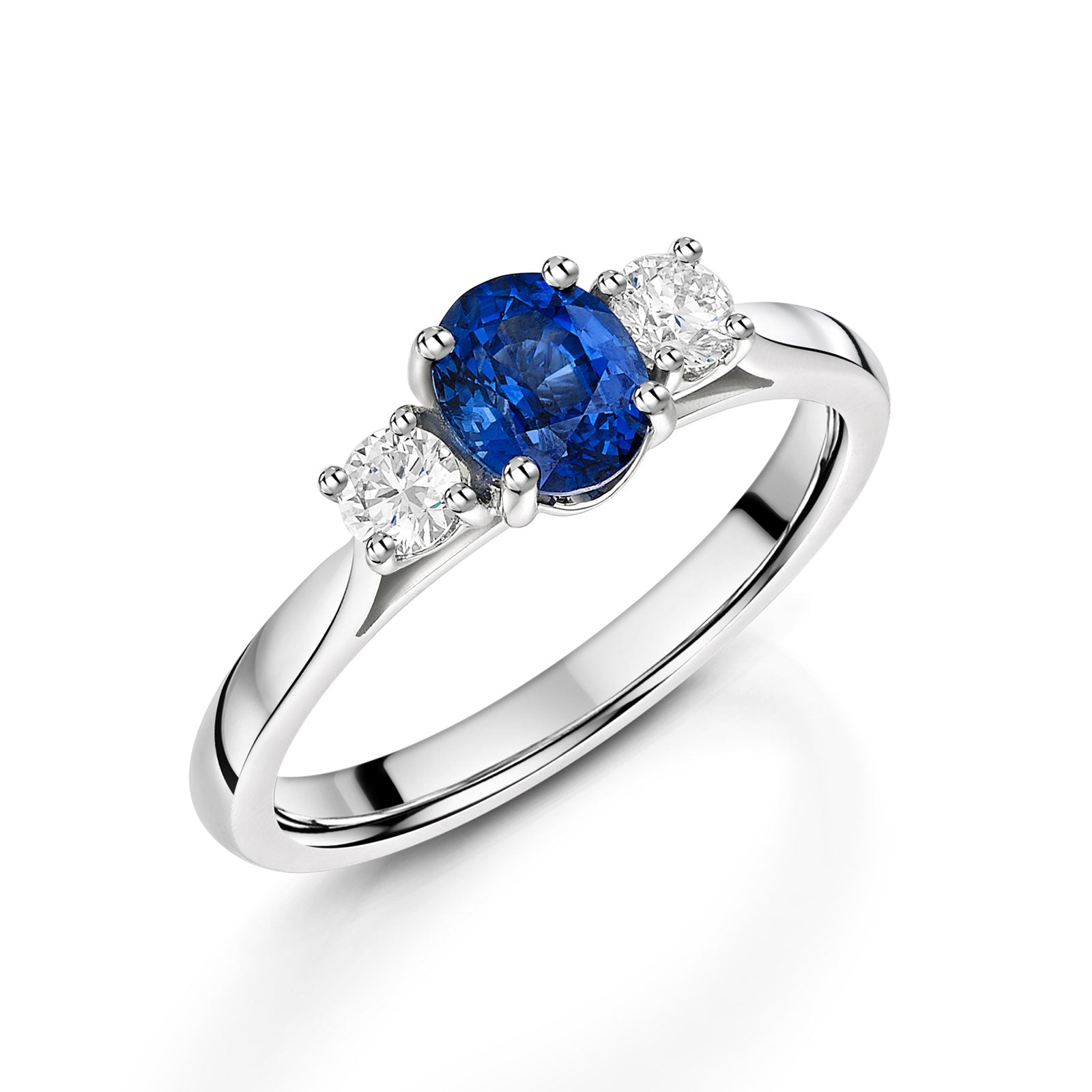 Platinum Sapphire & Diamond Trilogy Ring 1.00ct variant Pursuit