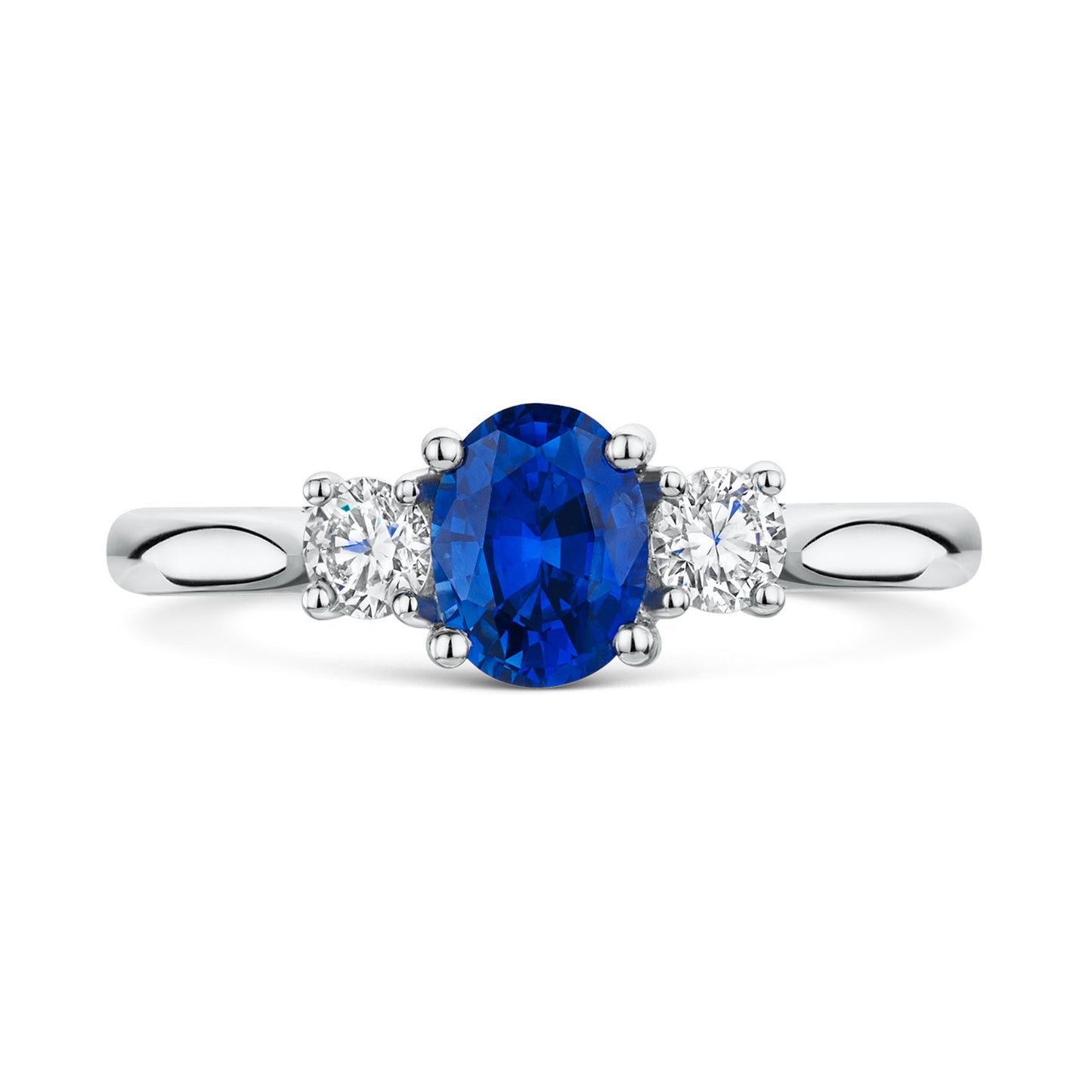 Platinum Sapphire & Diamond Trilogy Ring 1.35ct variant Pursuit