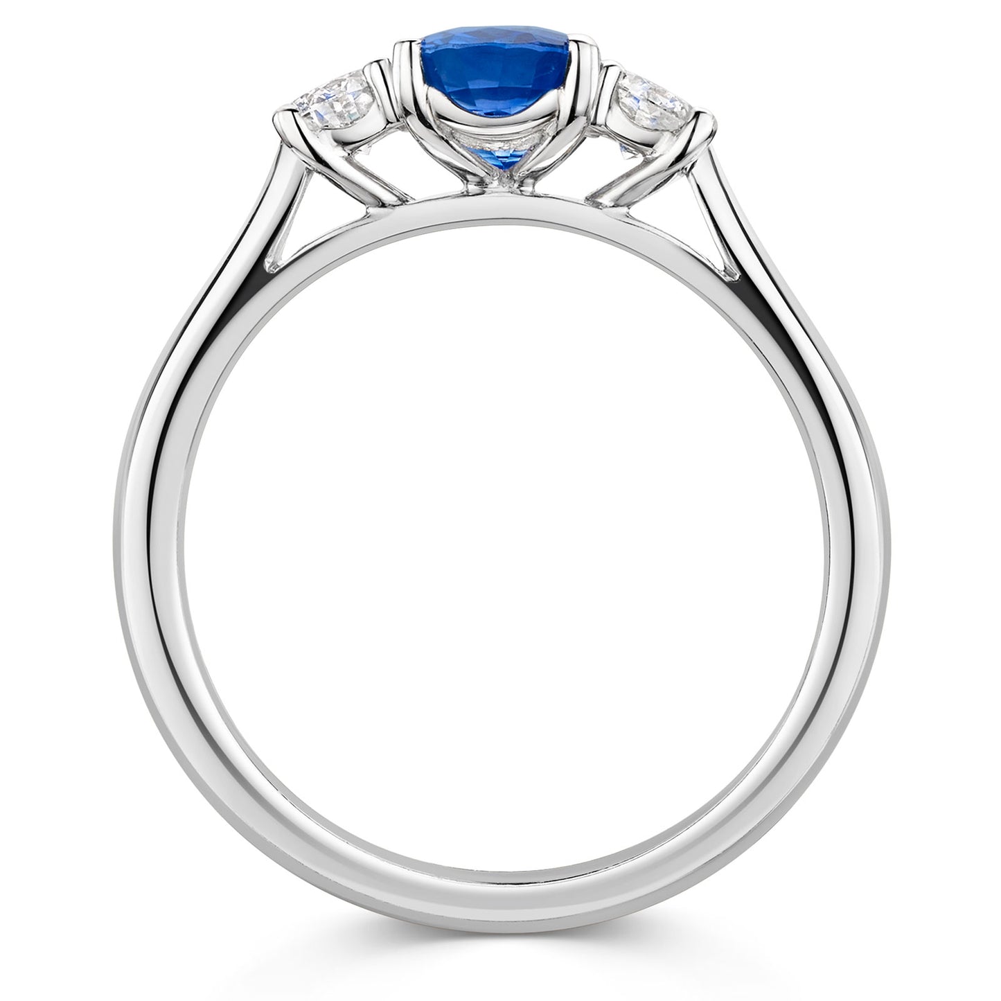 Platinum Sapphire & Diamond Trilogy Ring 1.35ct variant Pursuit