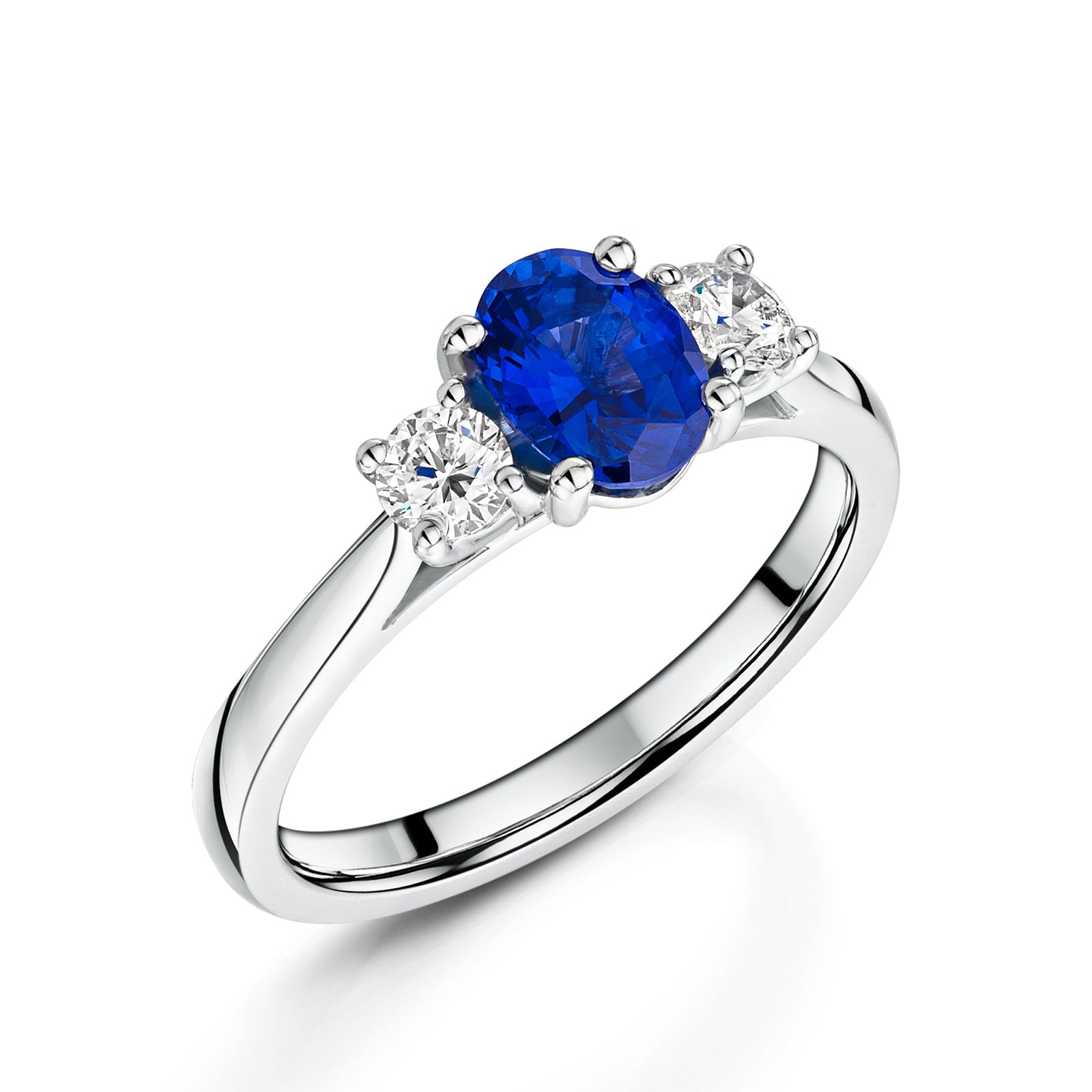Platinum Sapphire & Diamond Trilogy Ring 1.35ct variant Pursuit