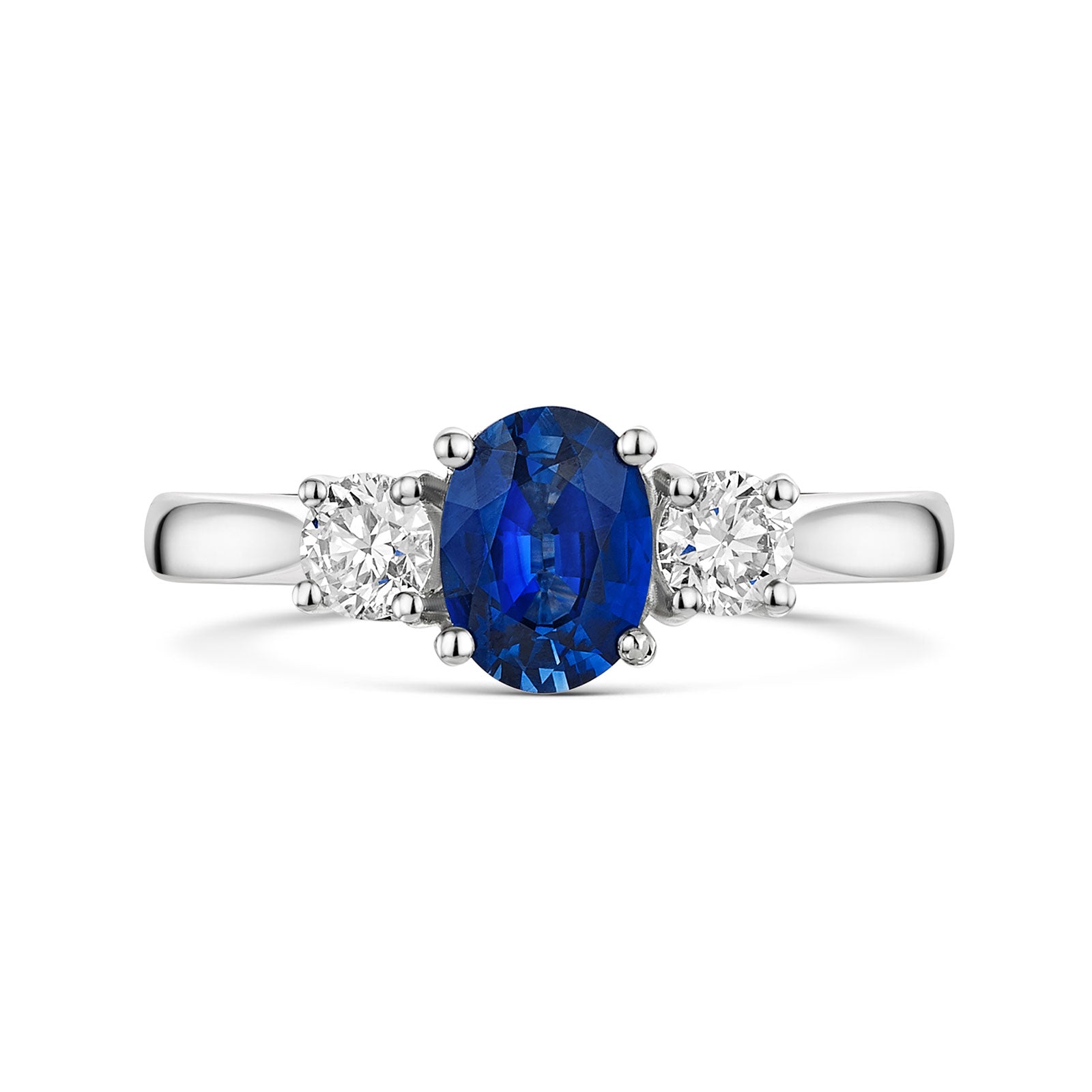 Platinum Sapphire & Diamond Trilogy Ring 1.50ct variant Pursuit