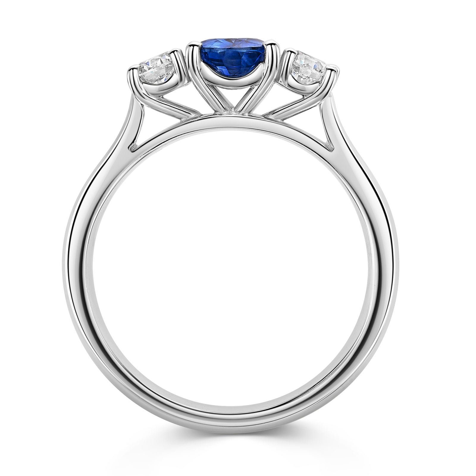 Platinum Sapphire & Diamond Trilogy Ring 1.50ct variant Pursuit