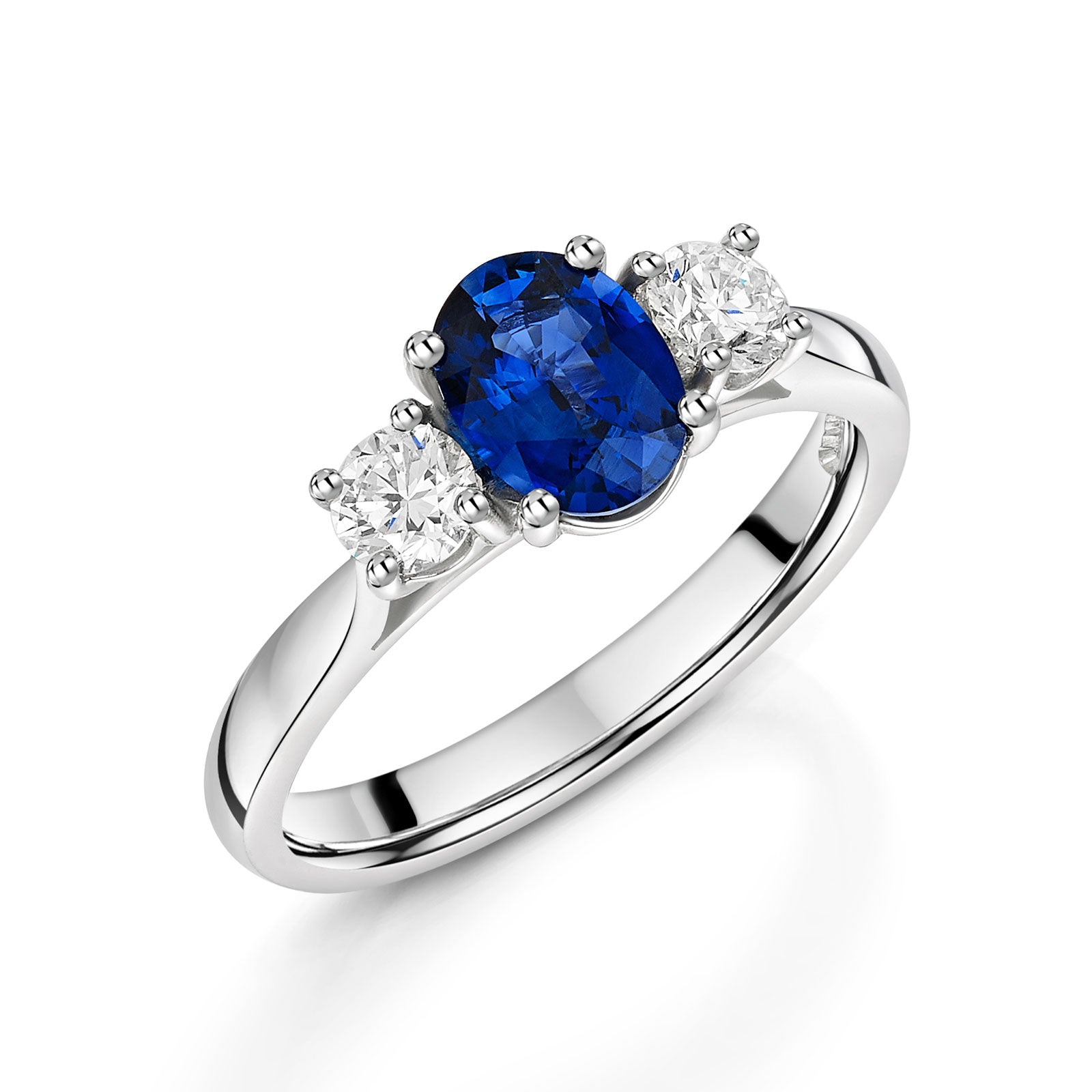 Platinum Sapphire & Diamond Trilogy Ring 1.50ct variant Pursuit
