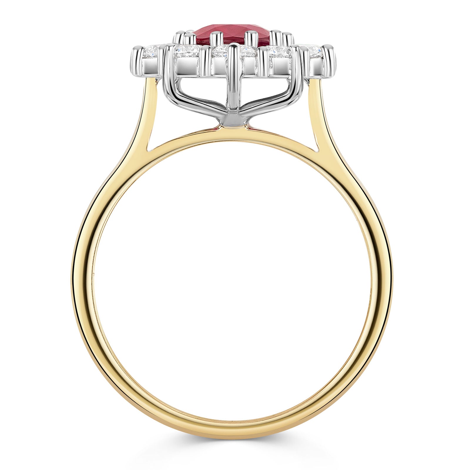 18ct Yellow & White Gold Ruby & Diamond Cluster Ring 2.35ct variant Pursuit