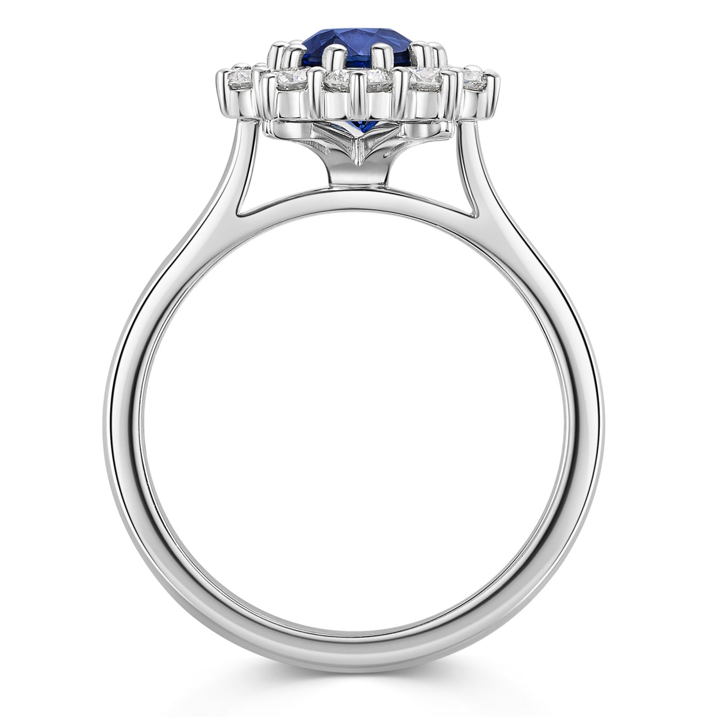 Platinum Sapphire & Diamond Cluster Ring 2.35ct variant Pursuit