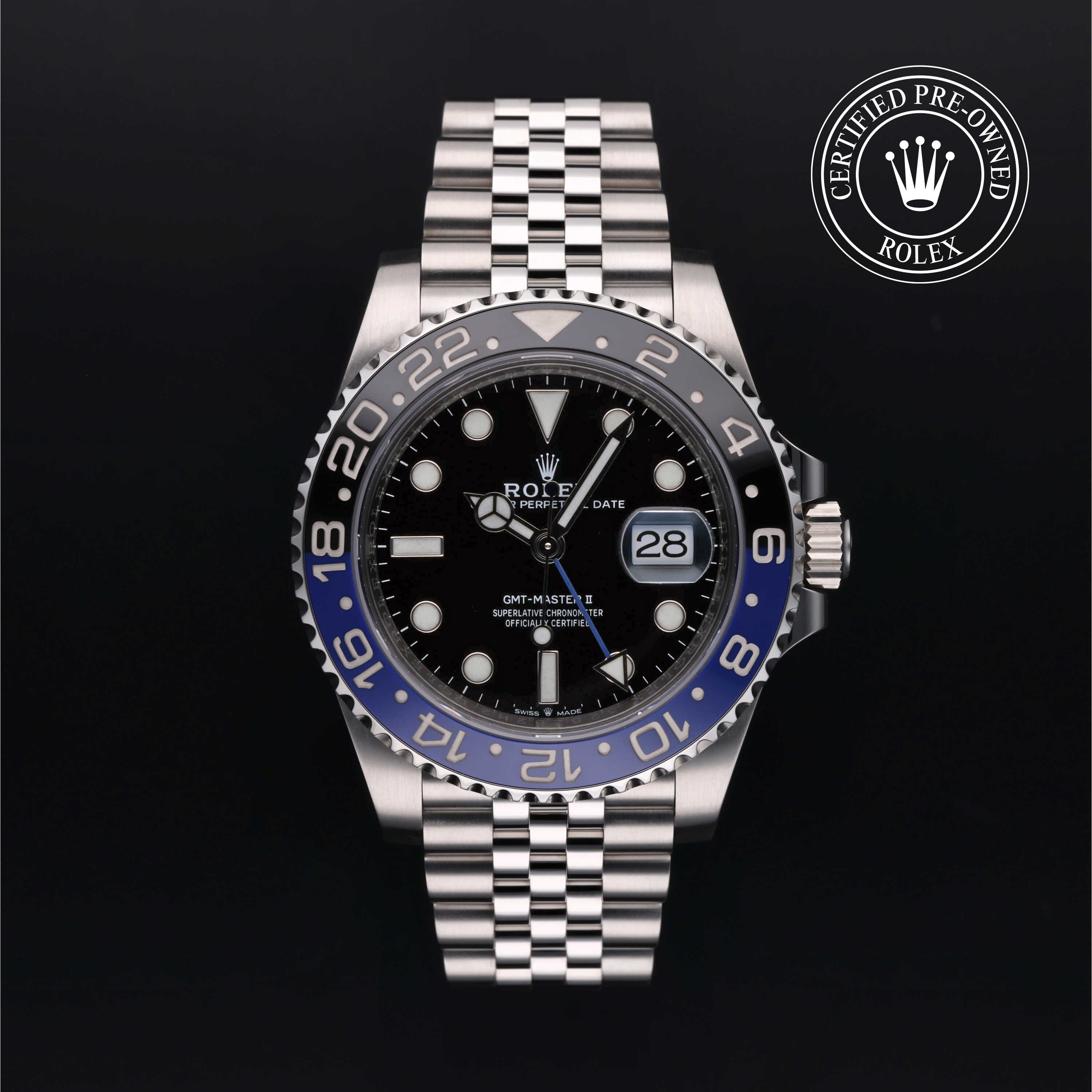 Rolex Certified Pre-Owned GMT Master II 40mm 126710BLNR 325Z82H2 simple Pursuit