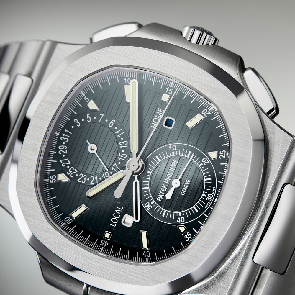 Nautilus Flyback Chronograph Travel Time 5990/1A-011 simple Pursuit