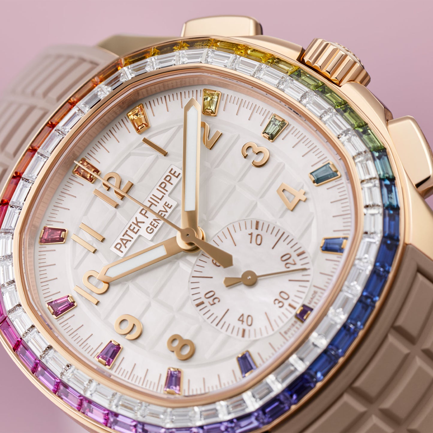 Aquanaut Luce "Rainbow" Chronograph Joaillerie 7968/300R-001 simple Pursuit