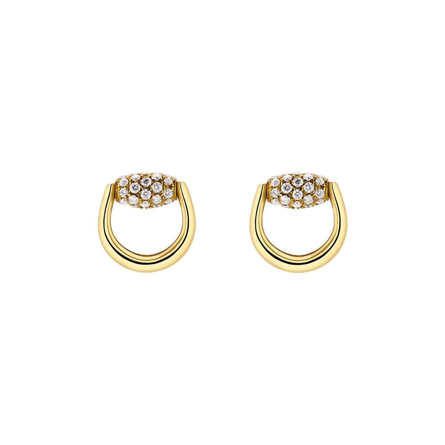 Gucci Horsebit 18ct Yellow Gold Diamond Earrings simple Pursuit