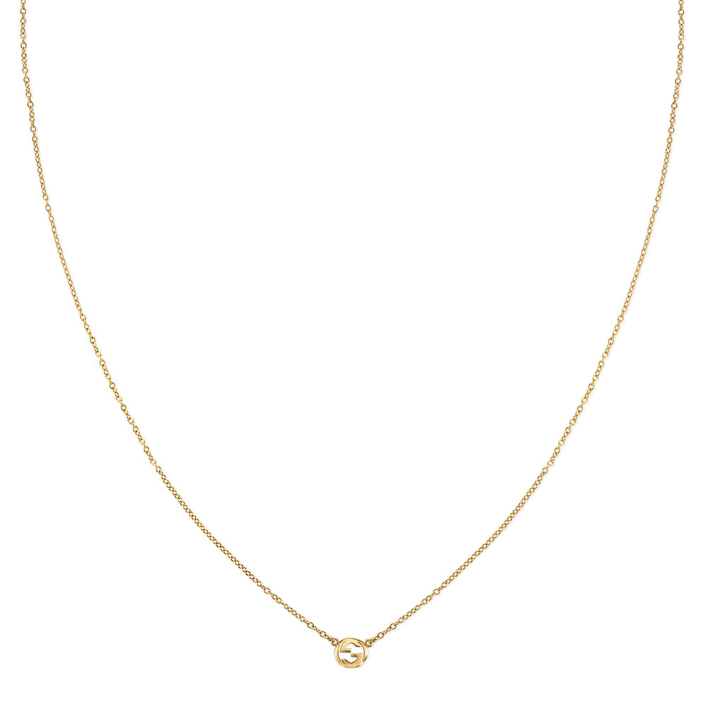 Gucci Interlocking 18ct Yellow Gold Pendant Necklace simple Pursuit