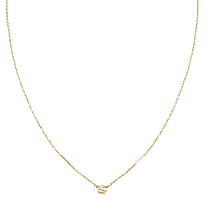 Gucci Interlocking 18ct Yellow Gold Pendant Necklace simple Pursuit