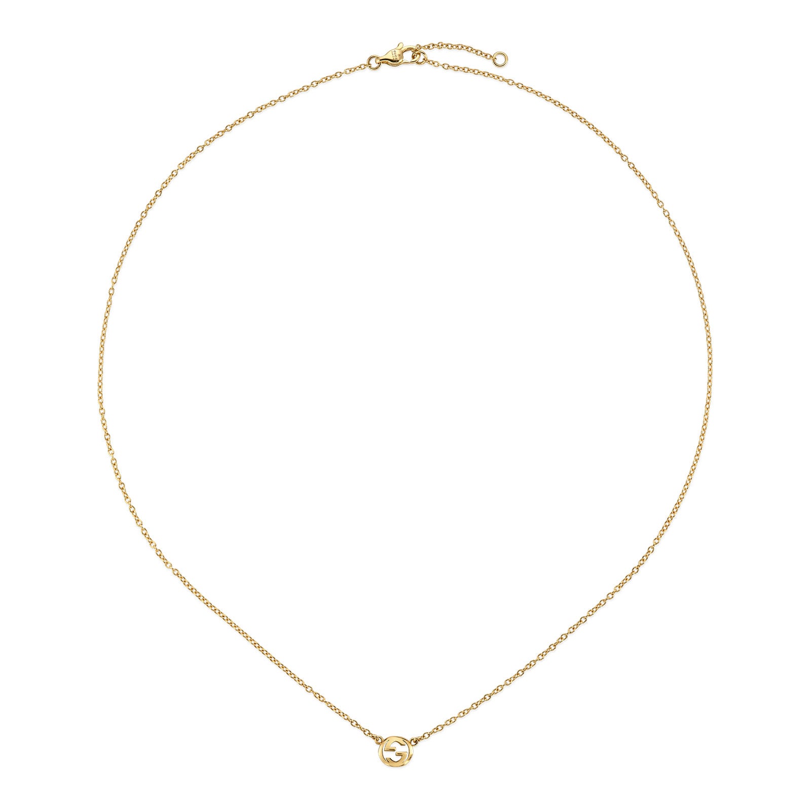 Gucci Interlocking 18ct Yellow Gold Pendant Necklace simple Pursuit