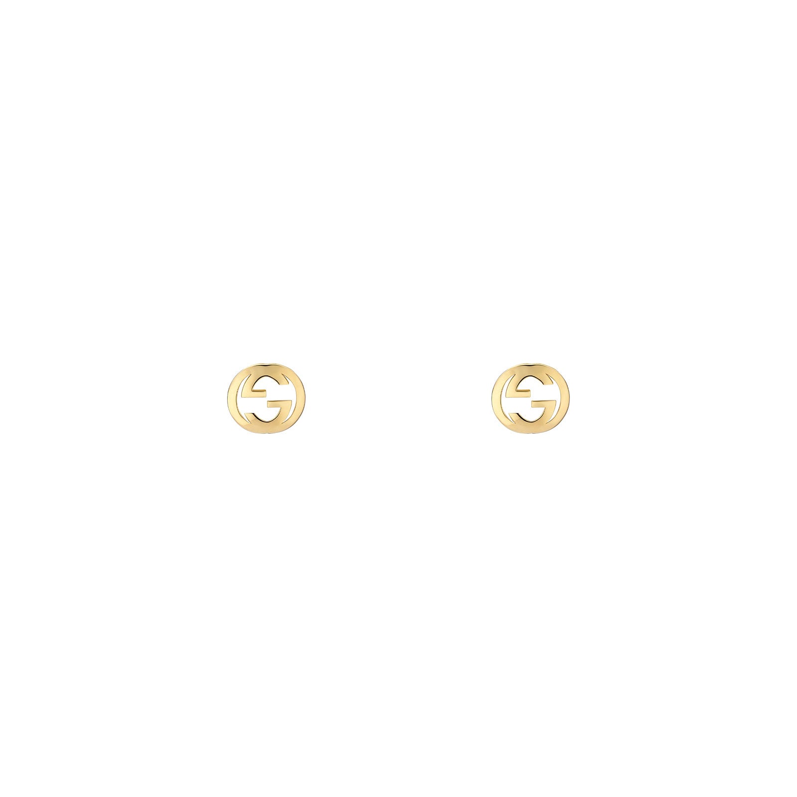 Gucci Interlocking 18ct Yellow Gold Stud Earrings simple Pursuit