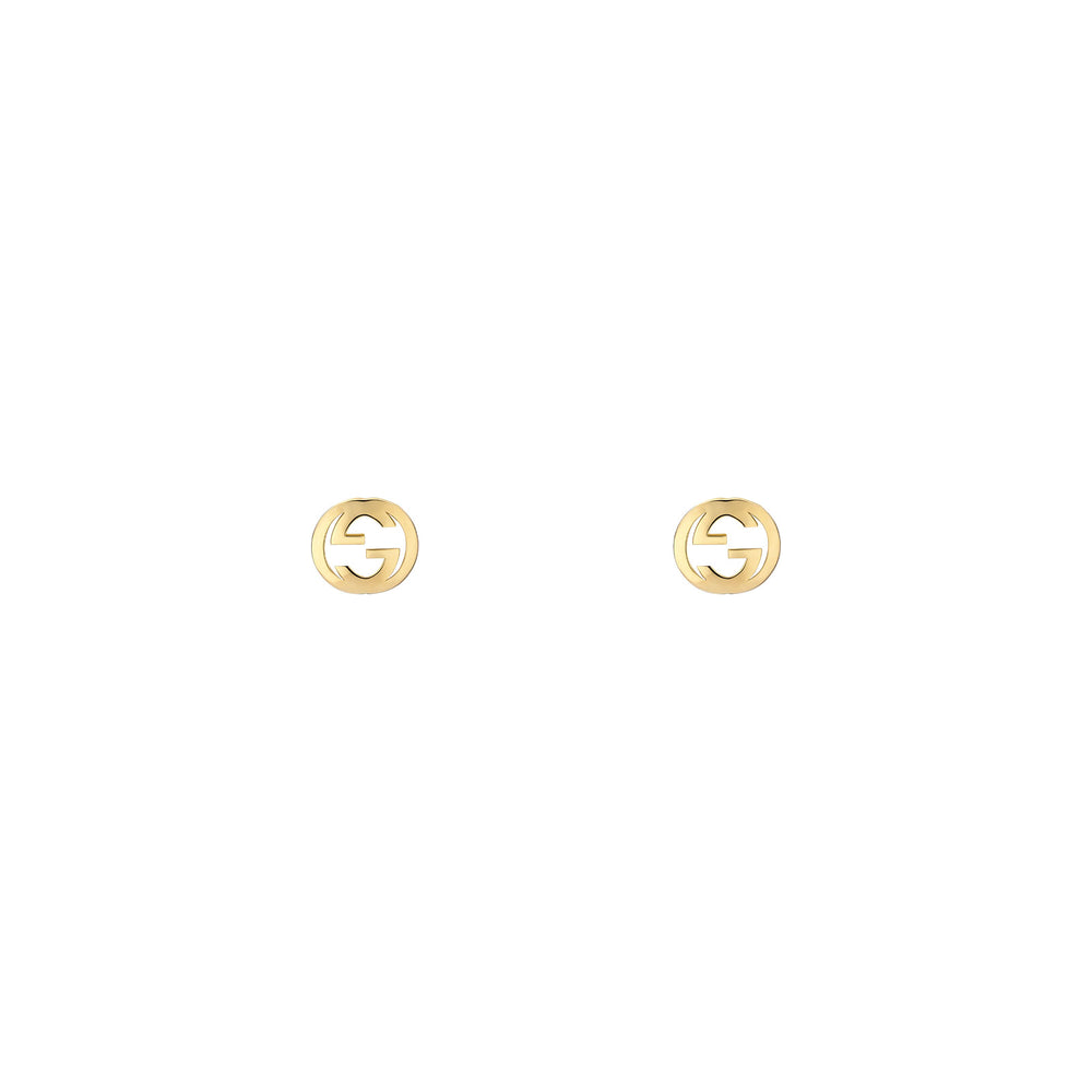 Gucci Interlocking 18ct Yellow Gold Stud Earrings simple Pursuit