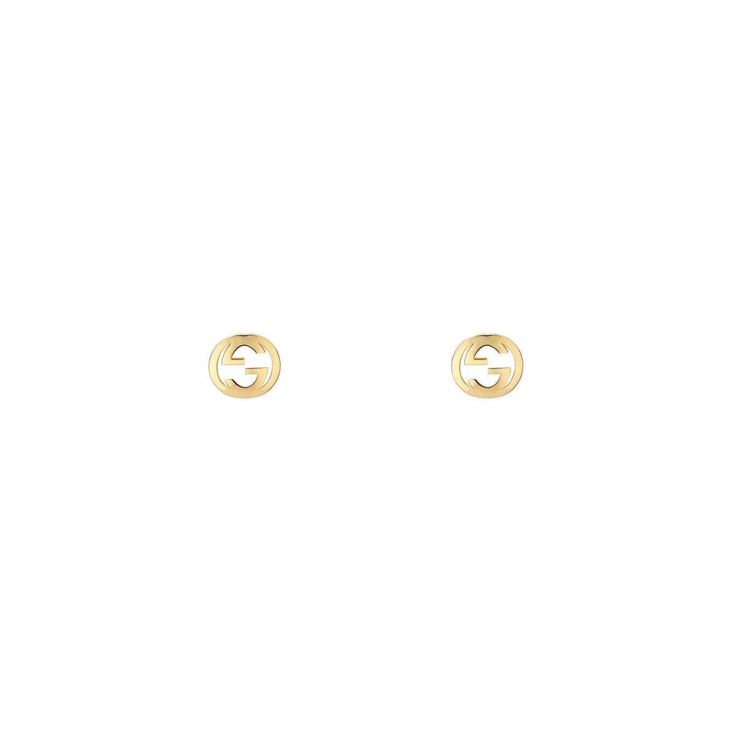 Gucci Interlocking 18ct Yellow Gold Stud Earrings simple Pursuit