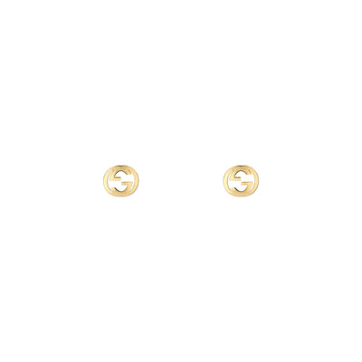 Gucci Interlocking 18ct Yellow Gold Stud Earrings simple Pursuit