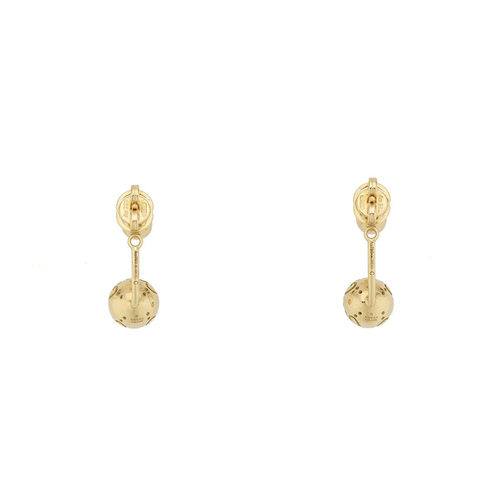 Gucci Icon 18ct Yellow Gold Ball Drop Earrings simple Pursuit