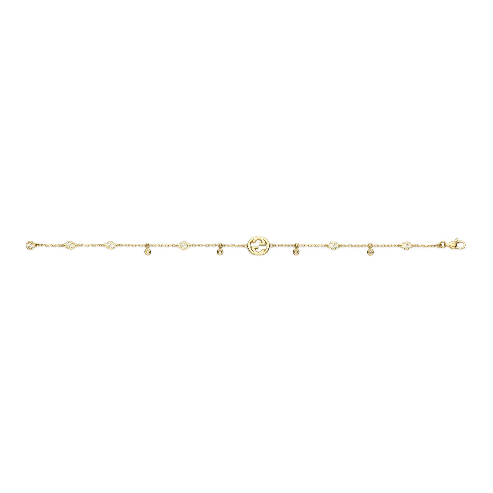 Gucci Interlocking 18ct Yellow Gold Diamond Bracelet variant Pursuit