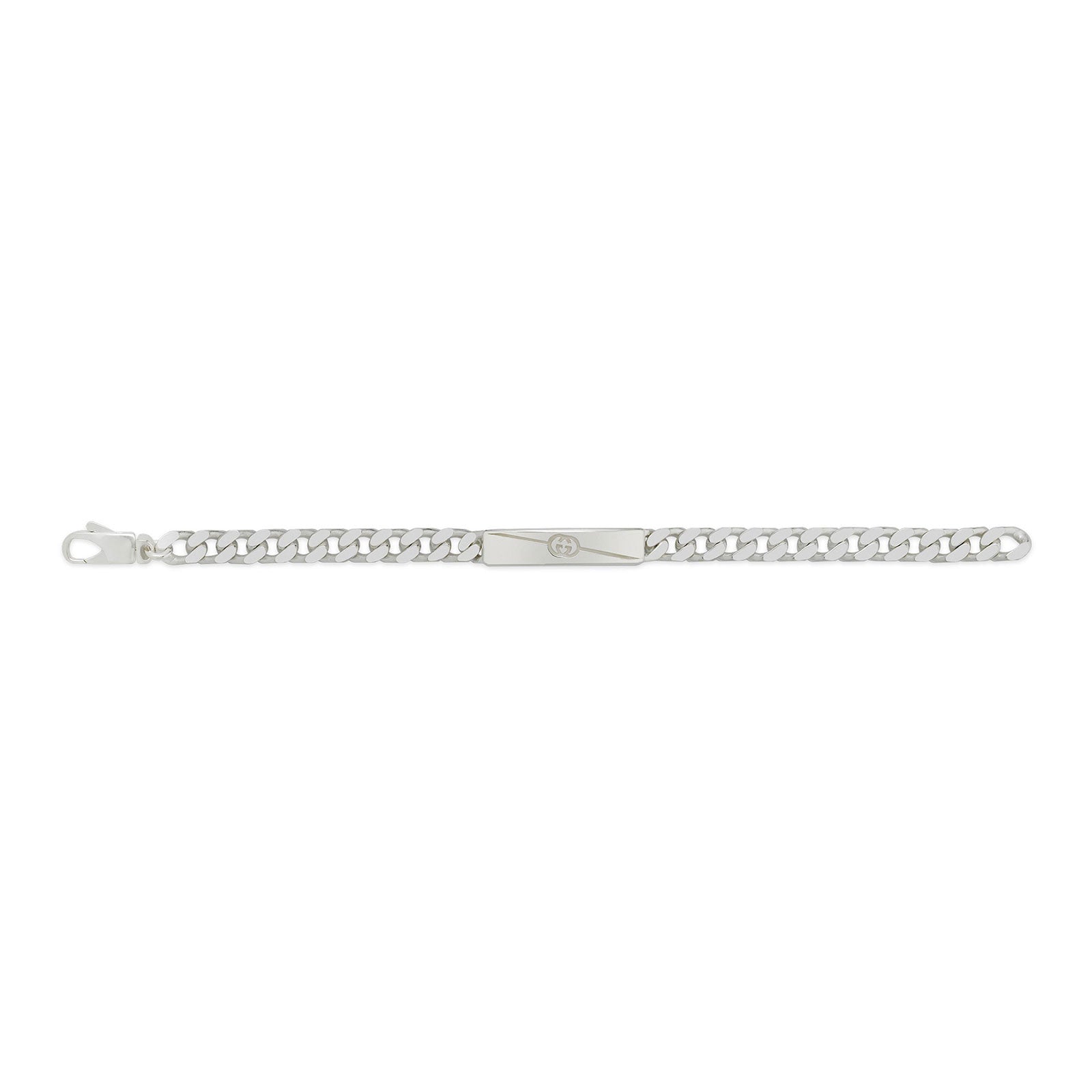 Gucci Tag Diagonal Interlocking G Silver Bracelet variant Pursuit