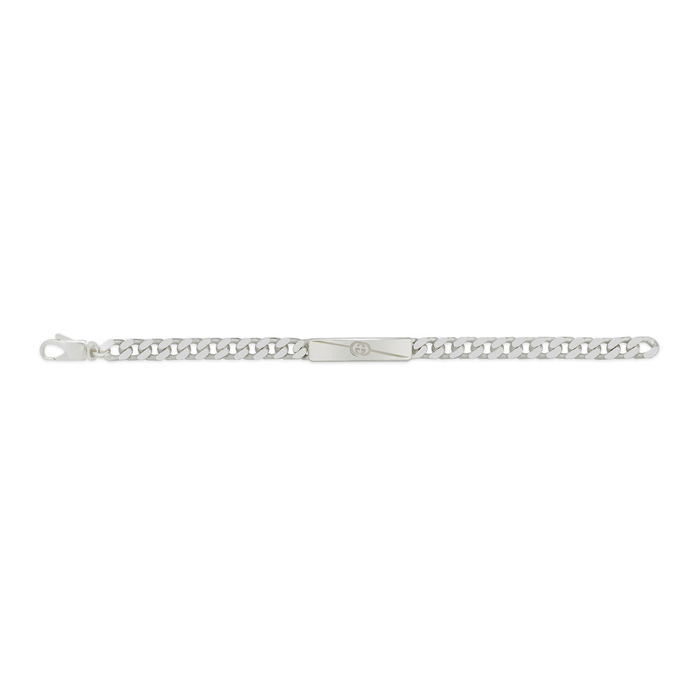Gucci Tag Diagonal Interlocking G Silver Bracelet variant Pursuit