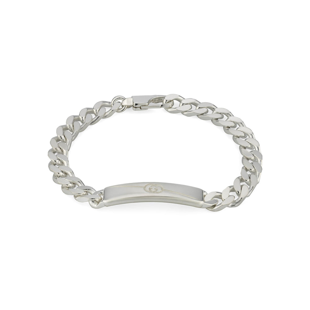 Gucci Tag Diagonal Interlocking G Silver Bracelet variant Pursuit