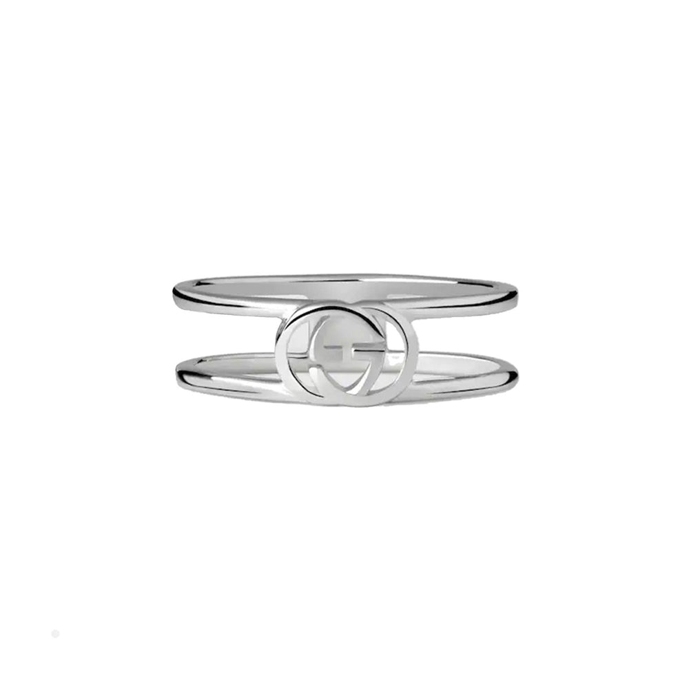 Gucci Interlocking Silver Ring 9mm variant Pursuit