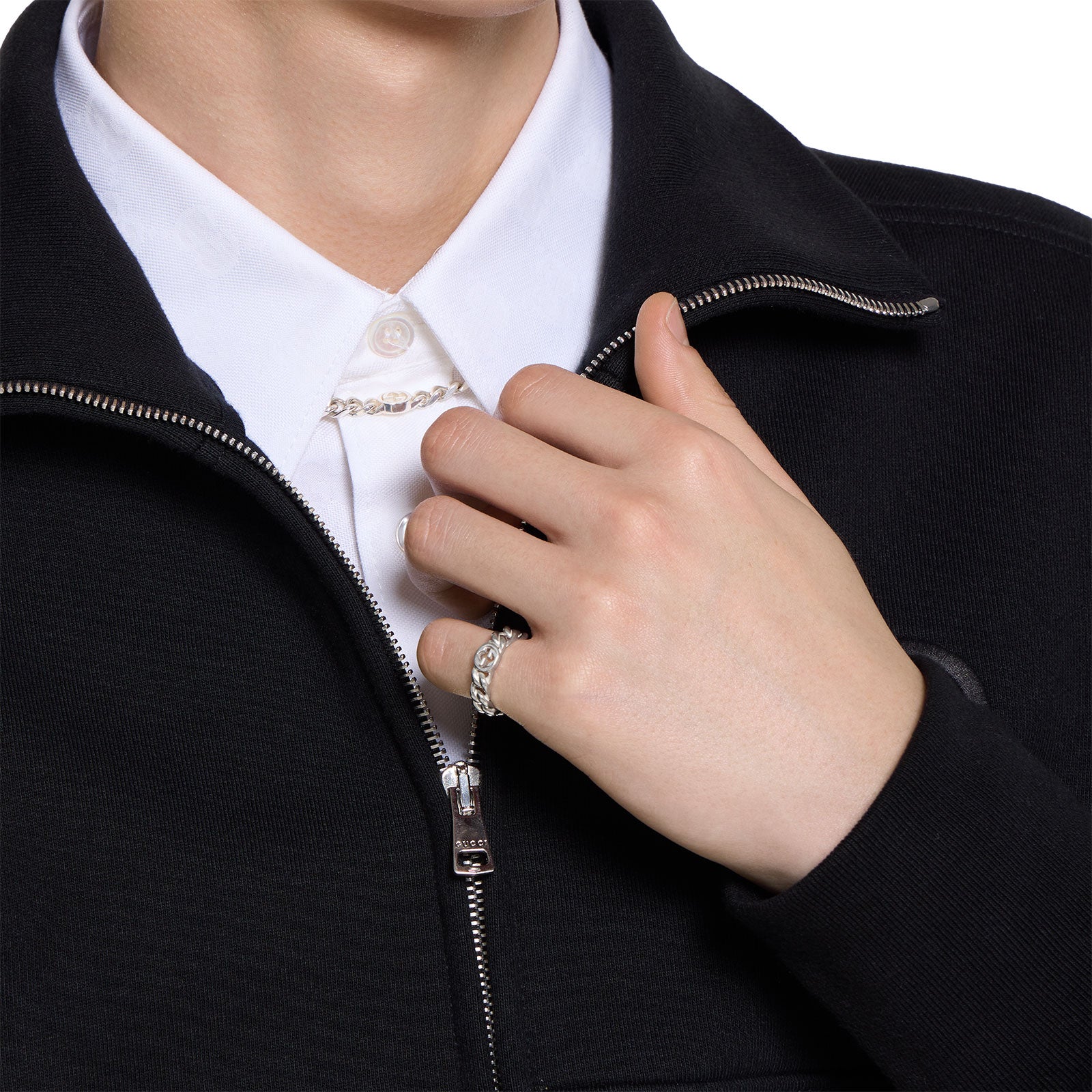 Gucci Interlocking Silver Ring 5mm variant Pursuit